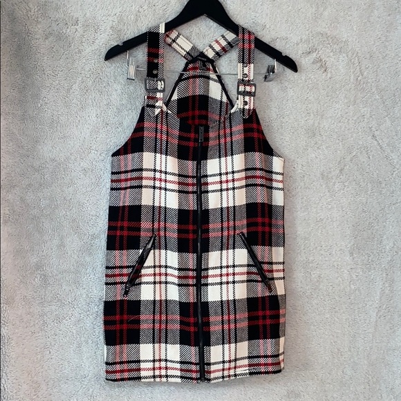 Plaid Forever 21 Overall Dress - Picture 1 of 5